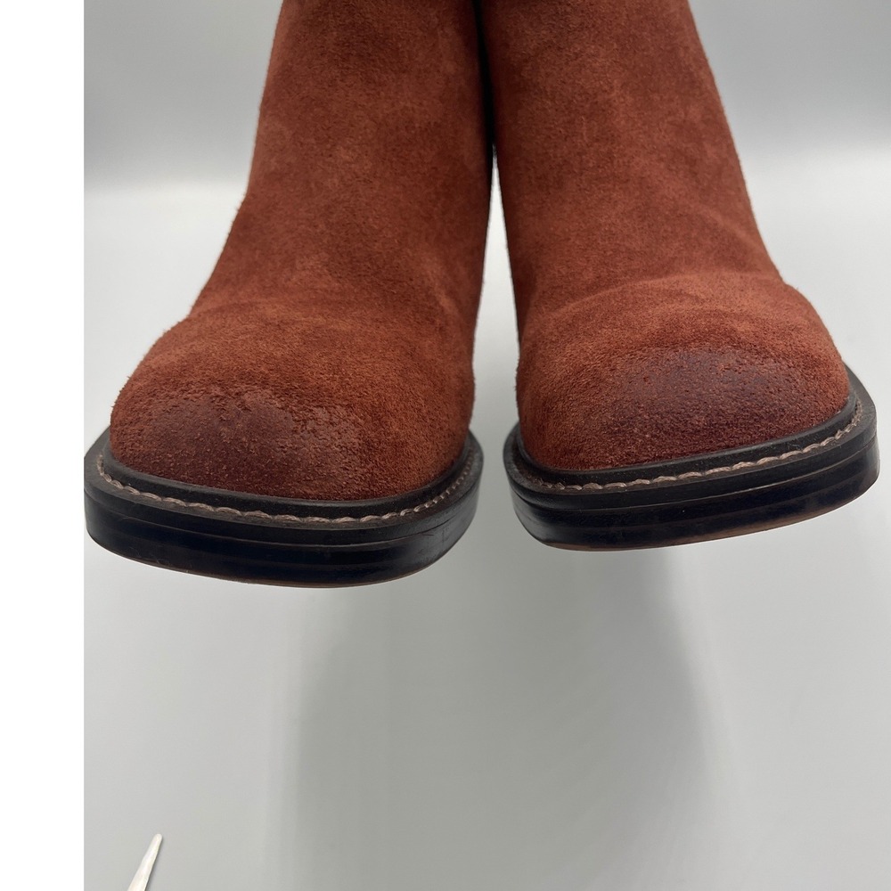 Vince Camuto Buckle Ankle Boots‎ Women's 9 Brown Suede Block Heel Booties - Picture 2 of 11